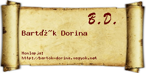 Bartók Dorina névjegykártya