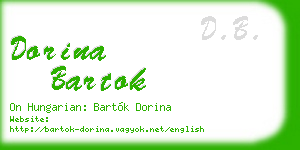 dorina bartok business card