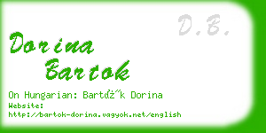 dorina bartok business card